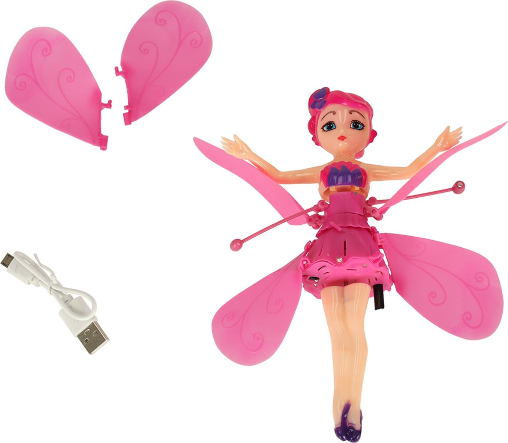 KIK Lalka latająca wróżka sterowana ręką USB