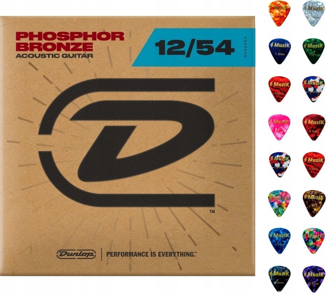 Dunlop Struny do gitary akustycznej DAP1254 GRATIS
