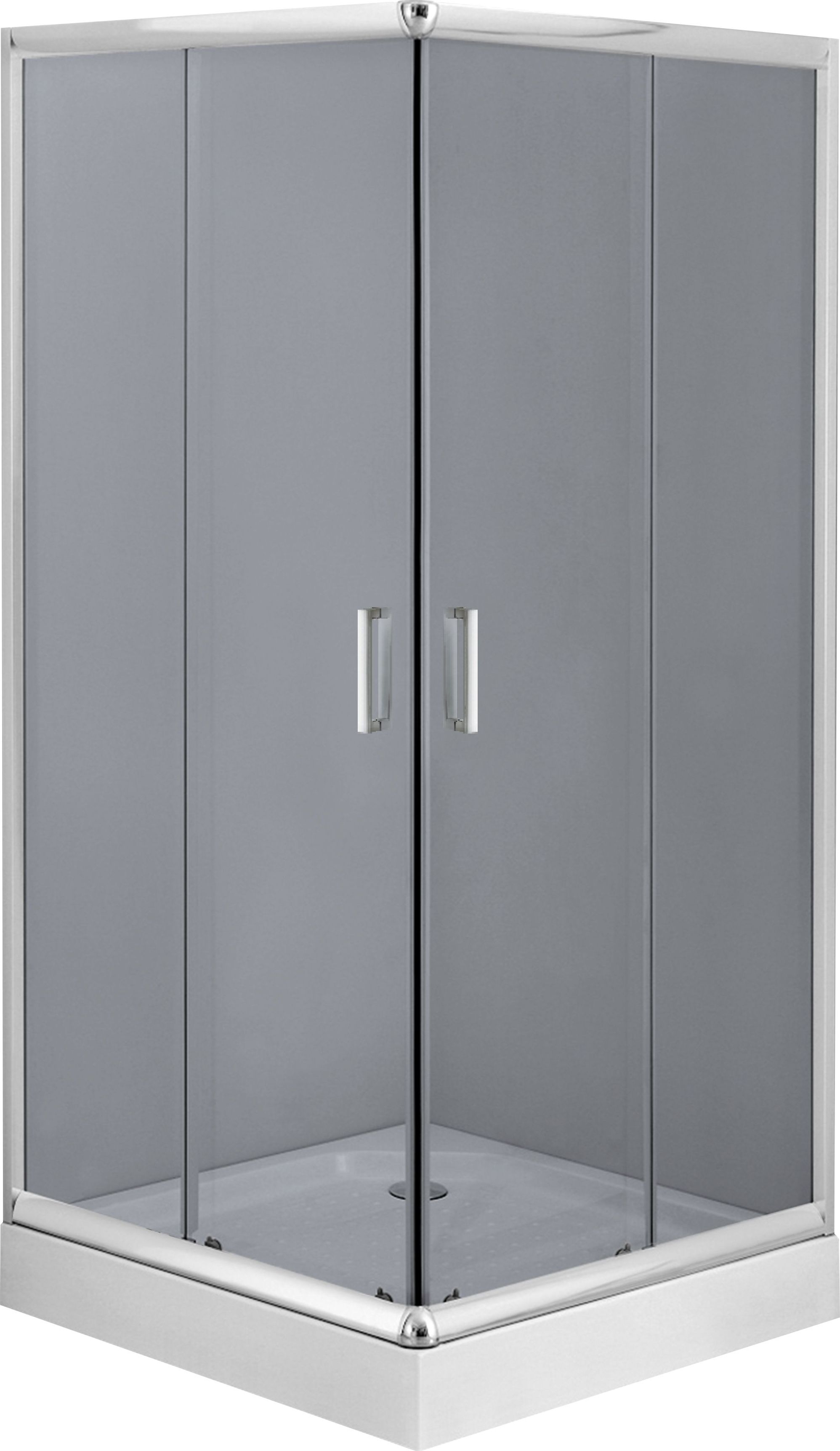 Deante kabina Funkia kwadratowa, szkło grafitowe, 80x80 cm (KYC_442K)