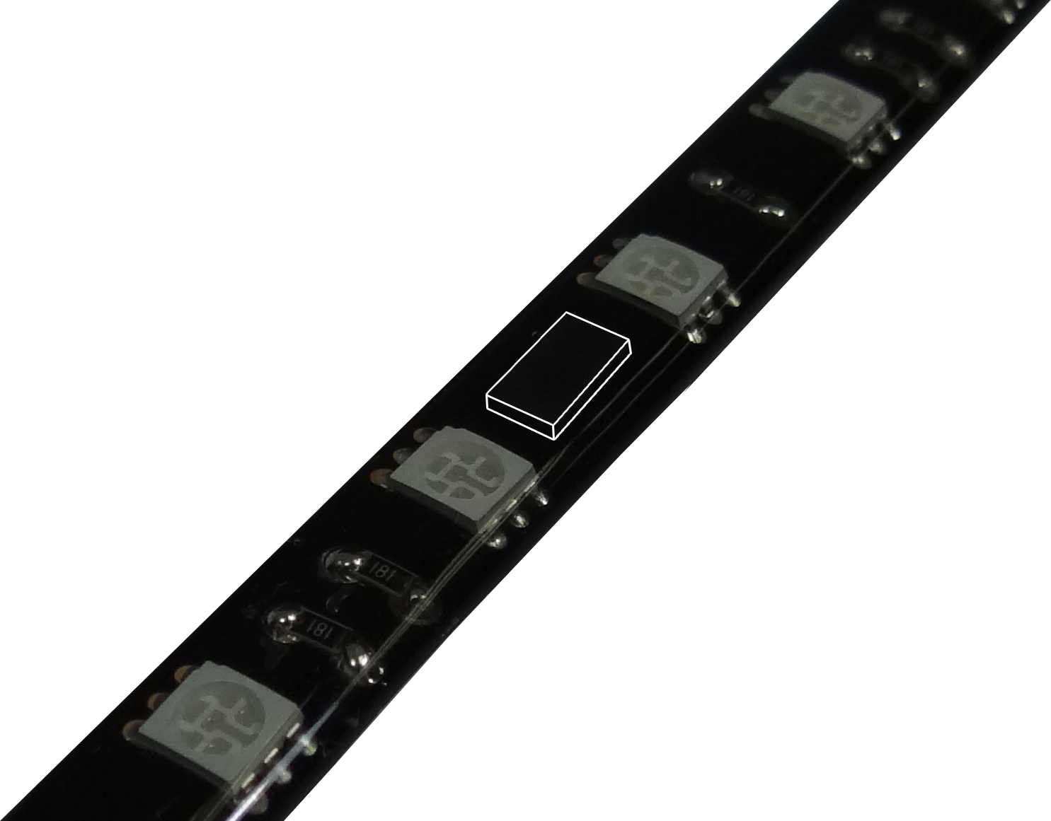 BitFenix Pasek LED Alchemy 2.0 60cm Zielony (BFA-MAG-60GK30-RP)