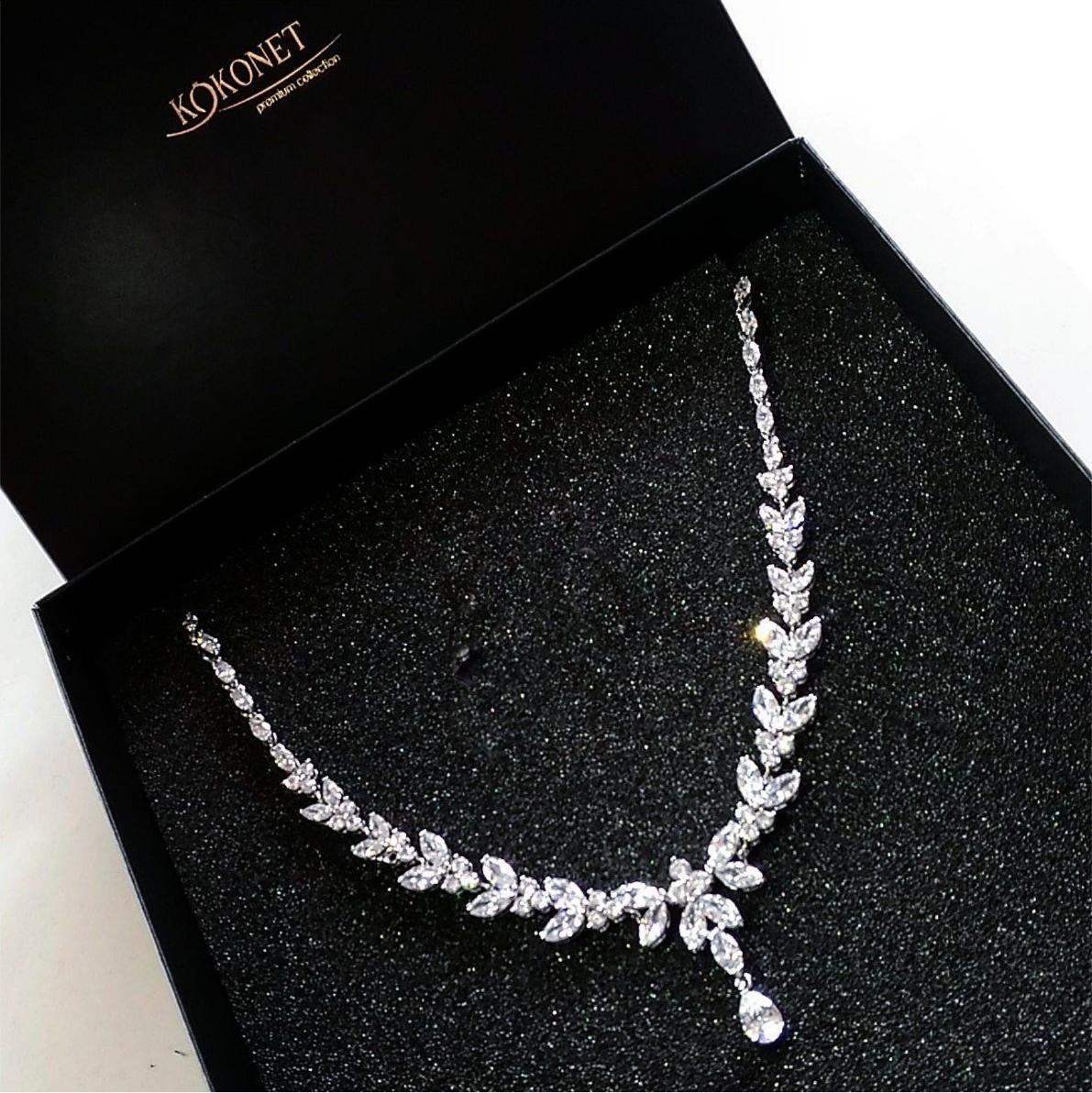 KOKONET Naszyjnik srebrny WYSADZANY CYRKONIAMI swarovski
