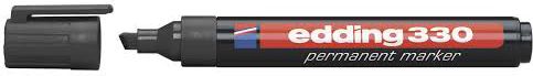 Edding Marker permanentny 330 ścięta końcówka czarny (EG1004)