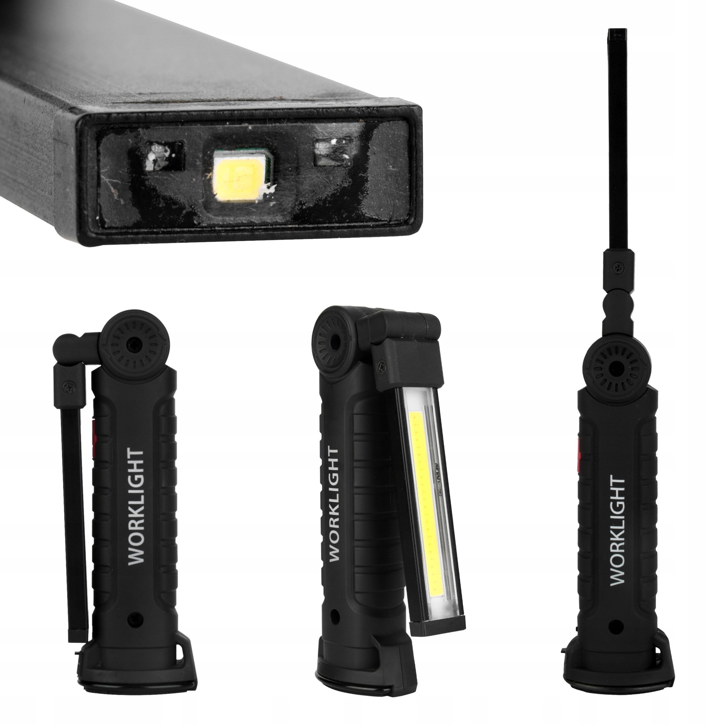 LATARKA LED COB 3W+1W AKUMULATOR 0472