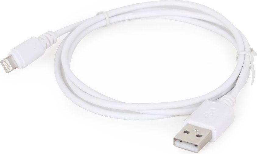 Kabel USB Gembird USB-A - Lightning 1 m Biały (CC-USB2-AMLM-W-1M)