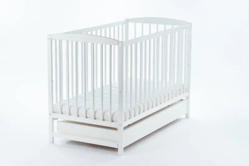 Łóżeczko z szufladą i barierką 120x60 Lulaya biały Drewex