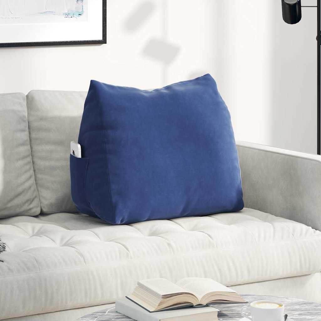 vidaXL Poduszka na plecy Niebieski policyjny 60 x 20 x 50 cm