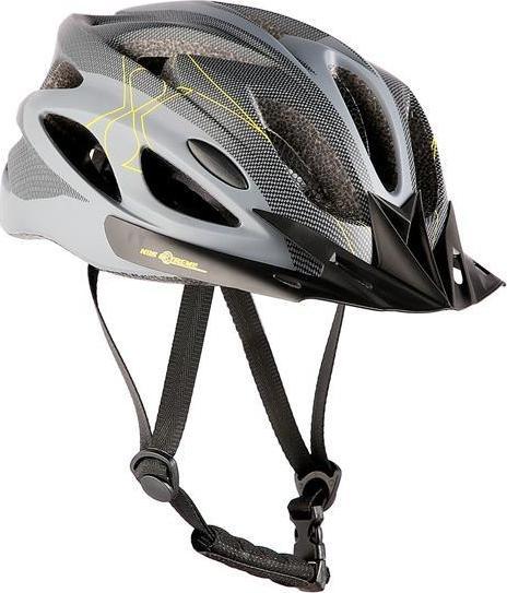 Nils Extreme Kask rowerowy na rolki/deskorolkę Nils Extreme MTW291 szaro-czarny rozmiar L (55-61CM)
