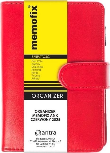 Organizer Memofix A6 K czerwony