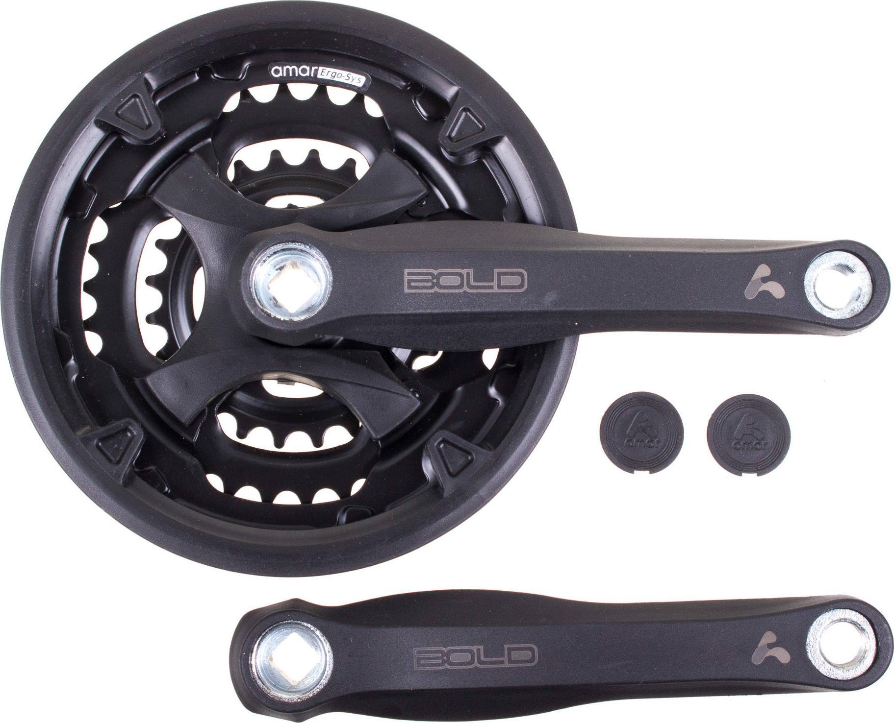 Amar Mechanizm korbowy BOLD 24-34-42T 170mm czarny z osłoną