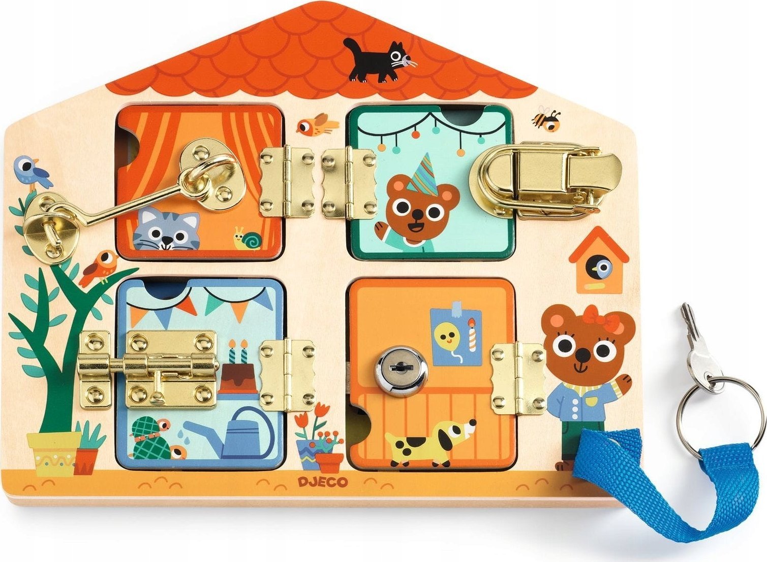 Djeco Djeco Edukacinis medinis žaidimas - Namas su spynomis