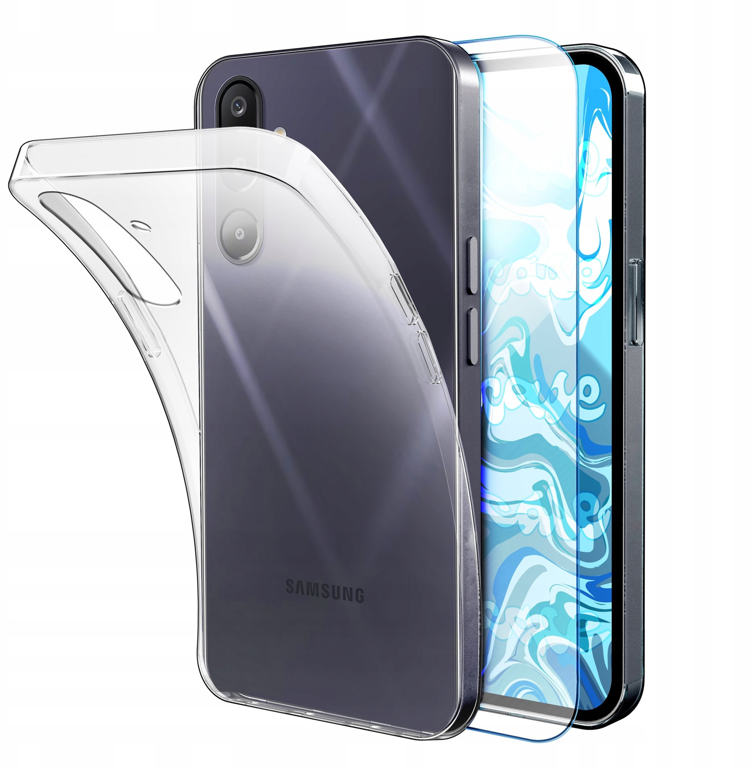 Etui Do Samsung Galaxy M16 5G (Przezroczyste, Silikonowe, Obudowa) Szkło