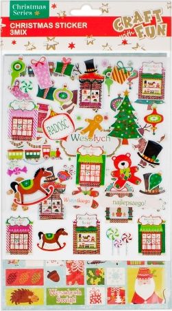 Craft with Fun CF OZDOBA BN NAKLEJKI 3MIX 17X29 PBH 12/288