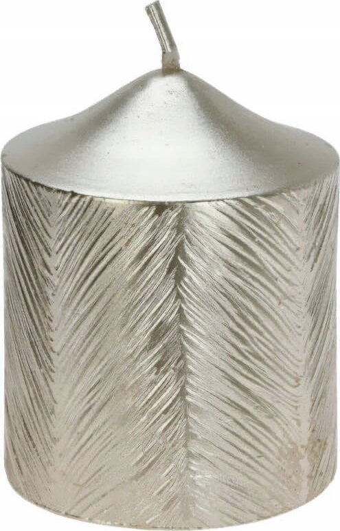 Home Styling Collection Świeca ozdobna z metalicznym wzorem, 5 x 6 cm