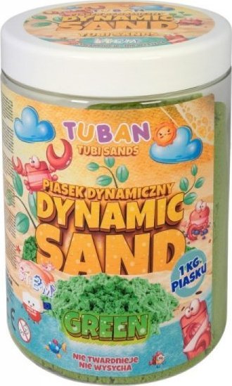 TUBAN Piasek dynamiczny zielony 1kg