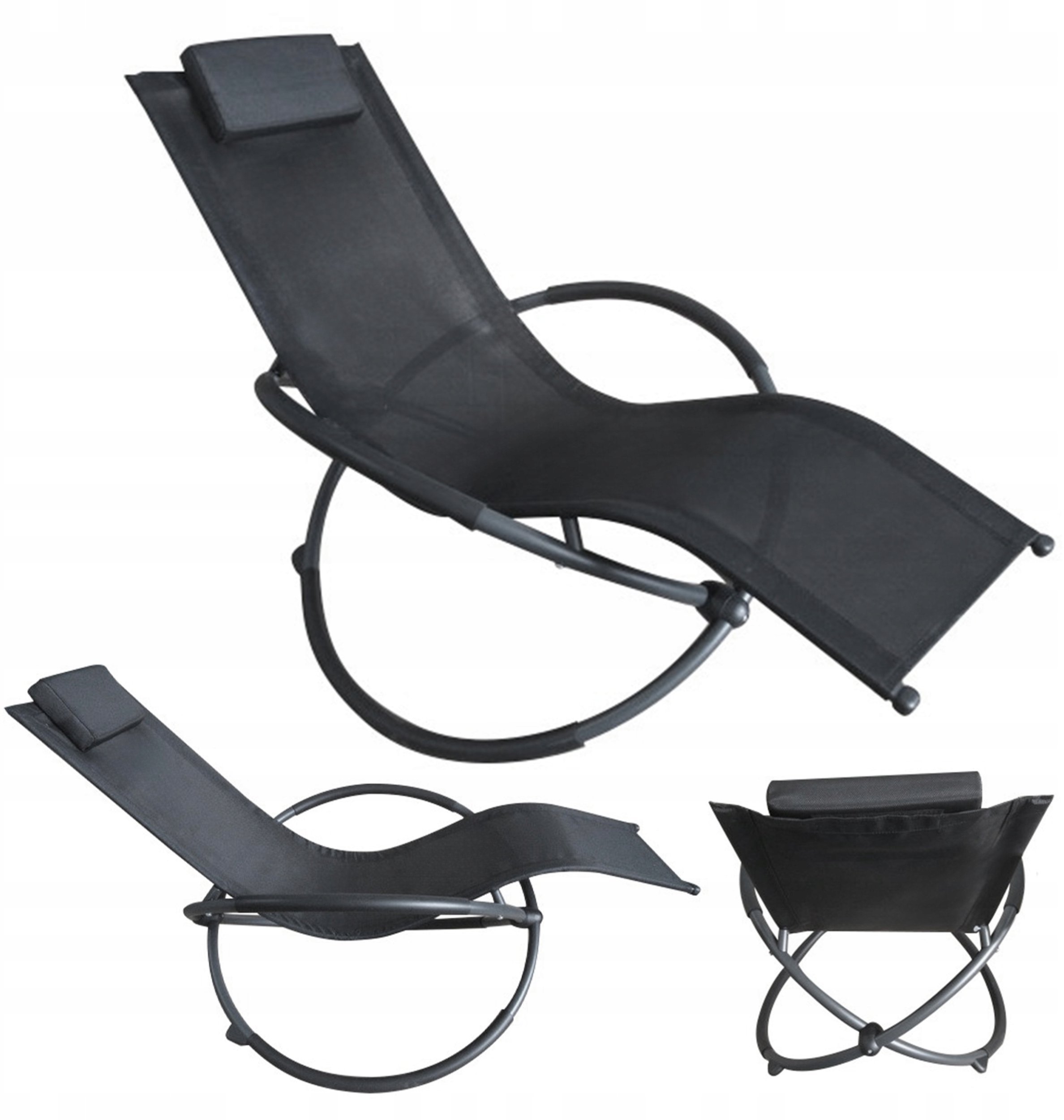 Fotel Bujany Leżak Ogrodowy Leżanka Bujana na Taras Balkon Zero