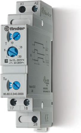 Finder Przekaźnik czasowy 2Z 6A 12-240V AC/DC 250V jednofunkcyjny SD gwiazda-trójkąt 80.82.0.240.0000 - 80.82.0.240.0000