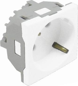 Efapel EFAPEL QUADRO45 GNIAZDO SCHUKO Z UZIEMIENIEM CZERWONY 45132 SVM