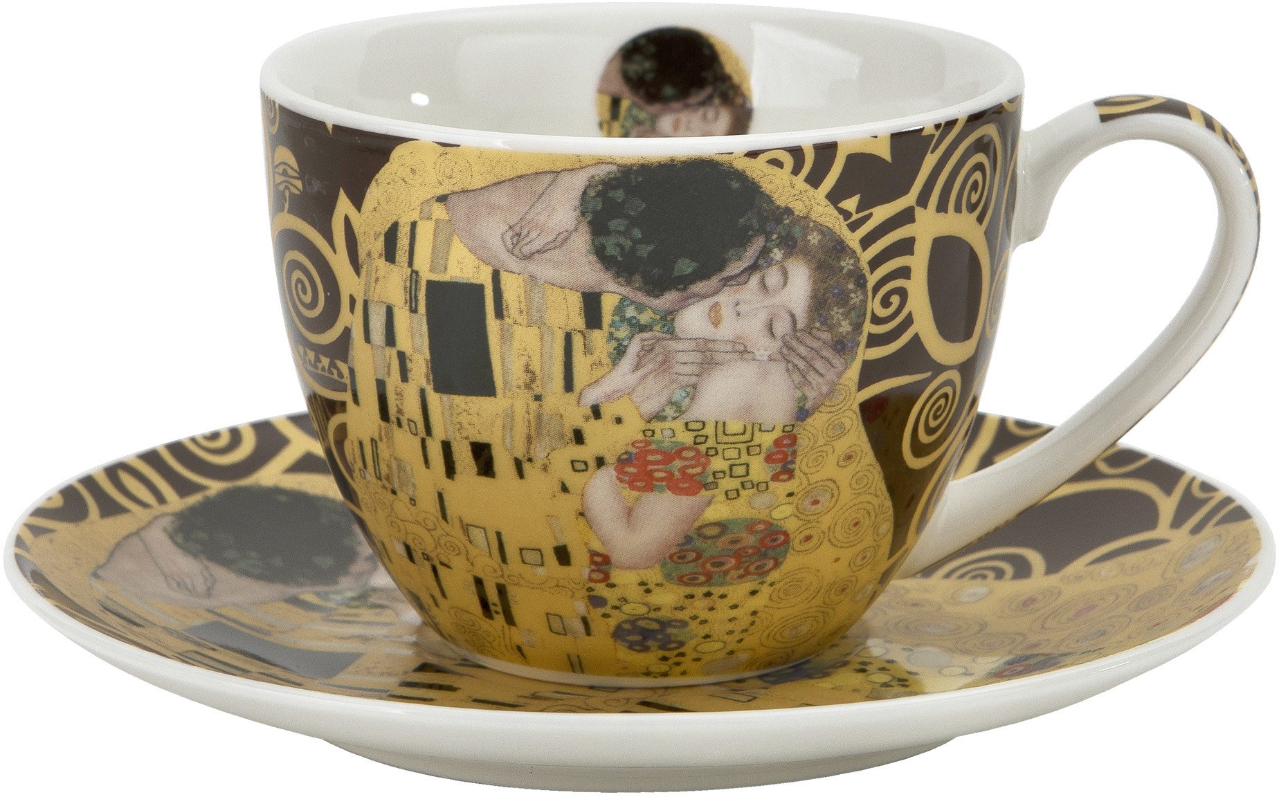 Komplet 6 filiżanek 250 ml + spodki The Kiss Brown