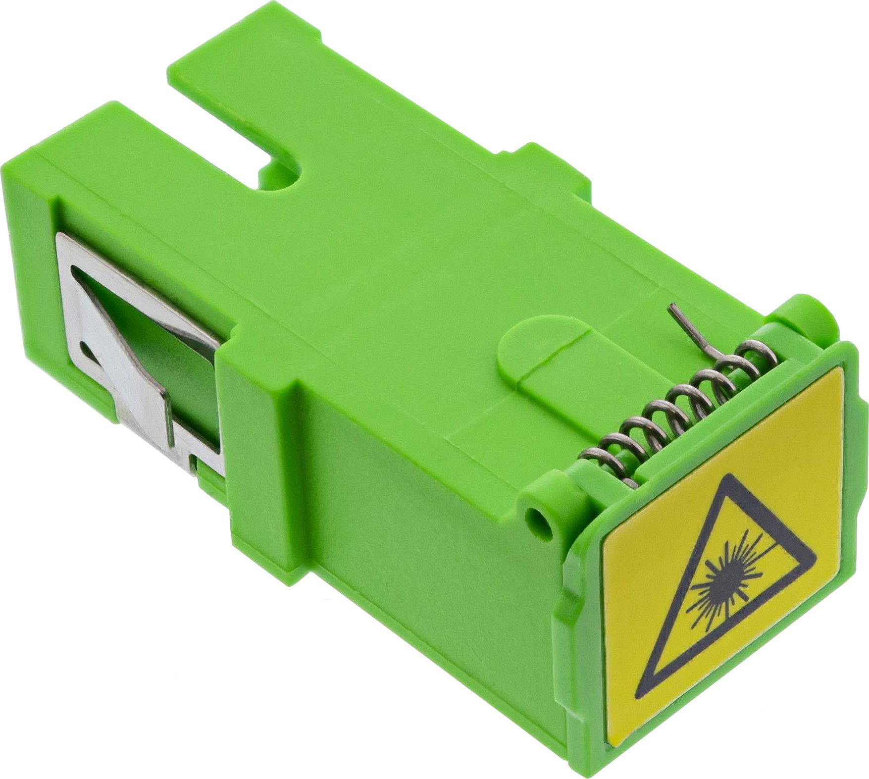 InLine® LWL-Kupplung, Simplex SC/SC, SM, Keramik-Hülse, mit Shutter, grün