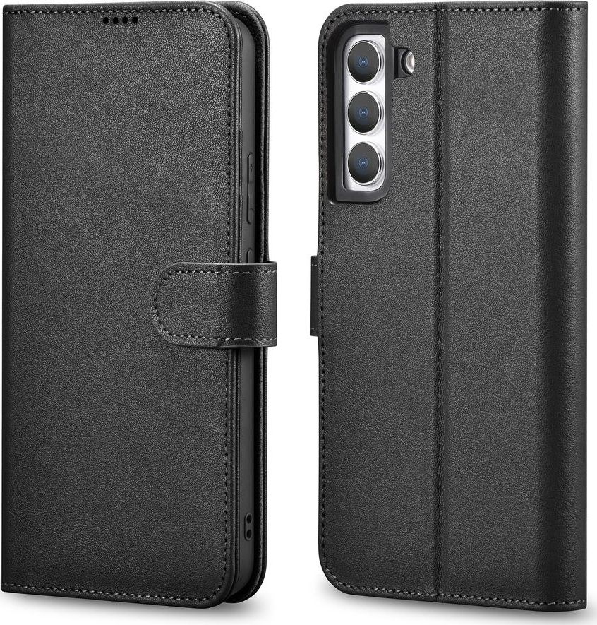 iCarer Etui ICarer Haitang Leather Wallet Case do Samsung Galaxy S22 Plus czarny