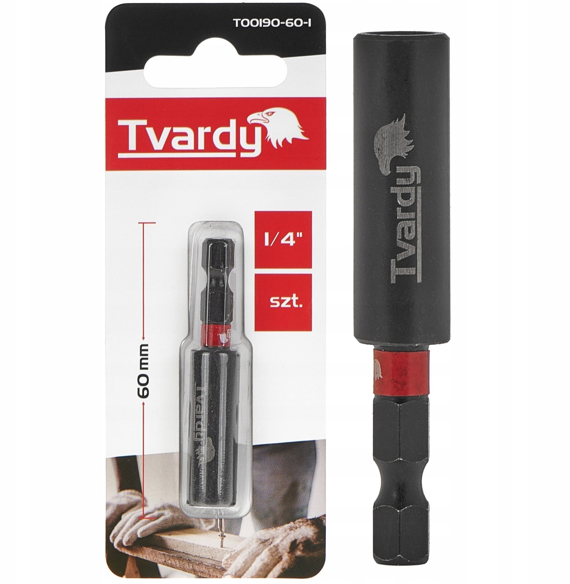 Uchwyt udarowy magnetyczny do bitów 1/4" 60mm (1/10/50/300)