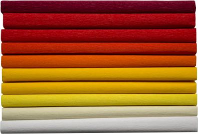 Happy Color Bibuła marszczona 25x200cm mix kolory ciepłe 10szt.