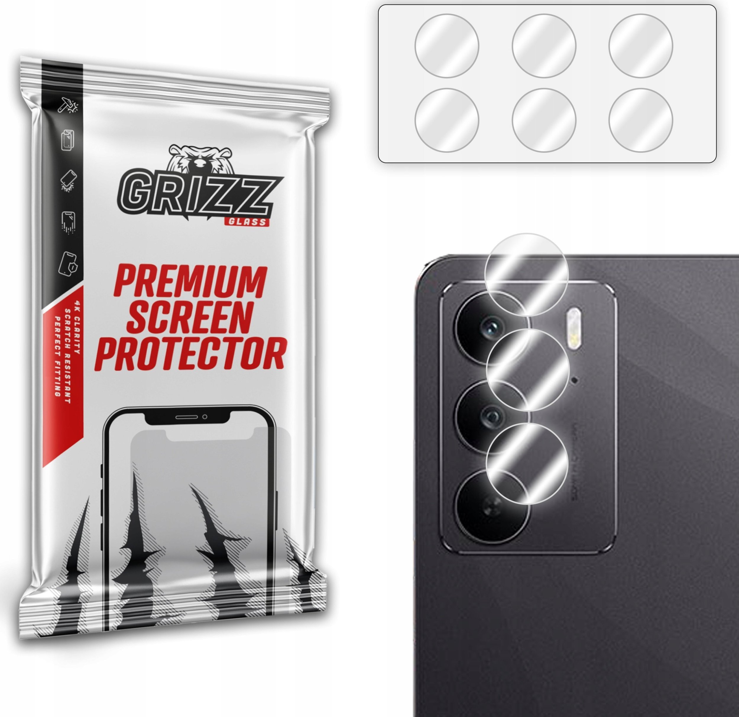 Szkło na aparat GrizzGlass HybridGlass Camera do Realme C75