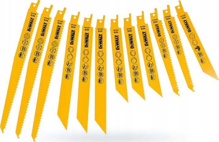 Dewalt brzeszczoty do pił szablastych 12 sztuk (DT2445-QZ)