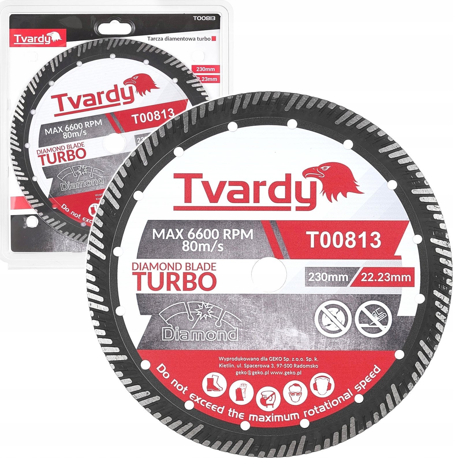 Tvardy Tarcza diamentowa Turbo 230x15x22.23mm (25)