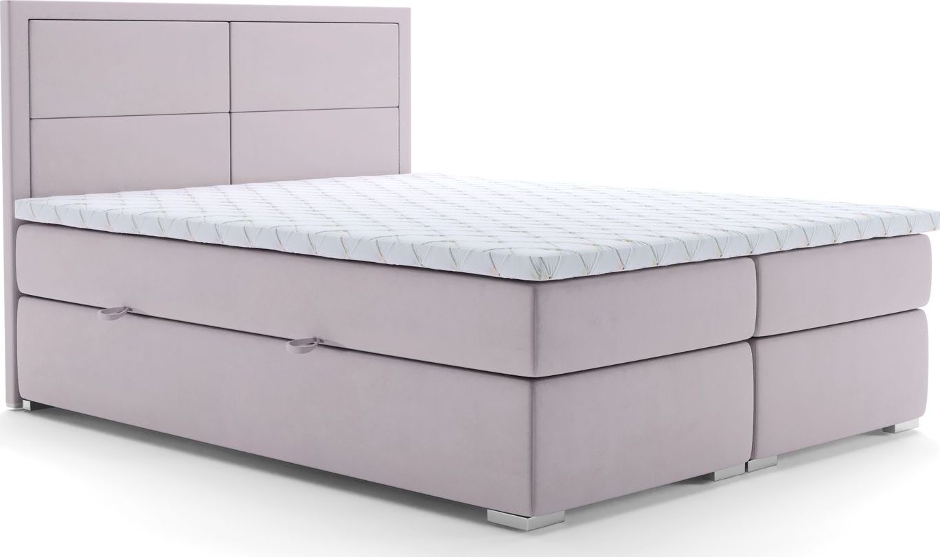 Elior Podwójne łóżko boxspring Ronnet 160x200 - 58 kolorów