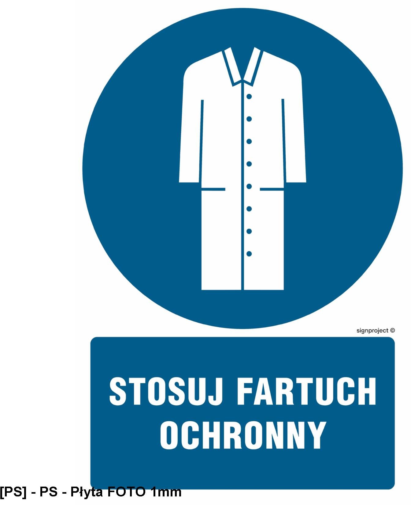 GL028 - Stosuj fartuch ochronny 700x1050