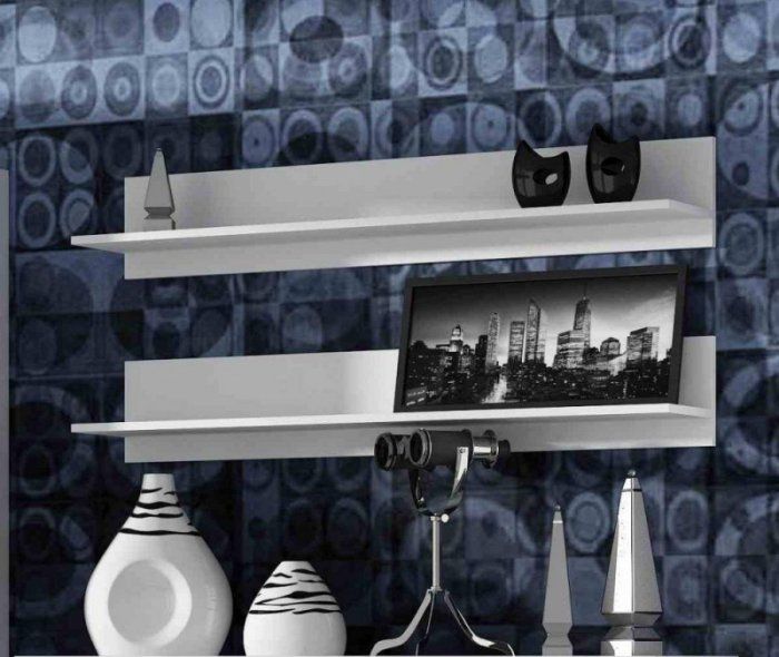 Cama Meble Półka 125cm (2szt) SOHO biały mat