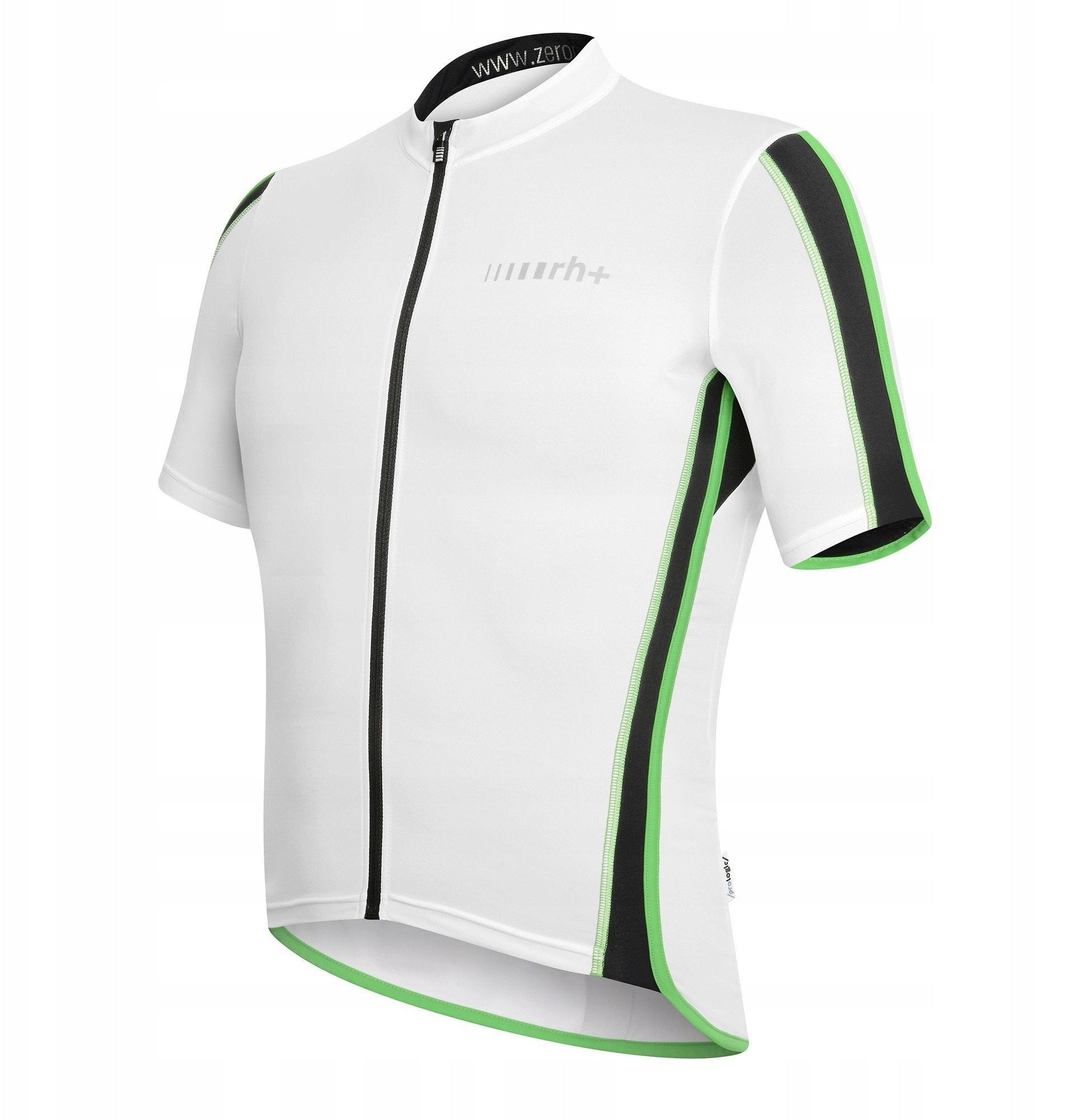 Koszulka rowerowa zeroRH+ Sprint FZ white-black-bright green - M