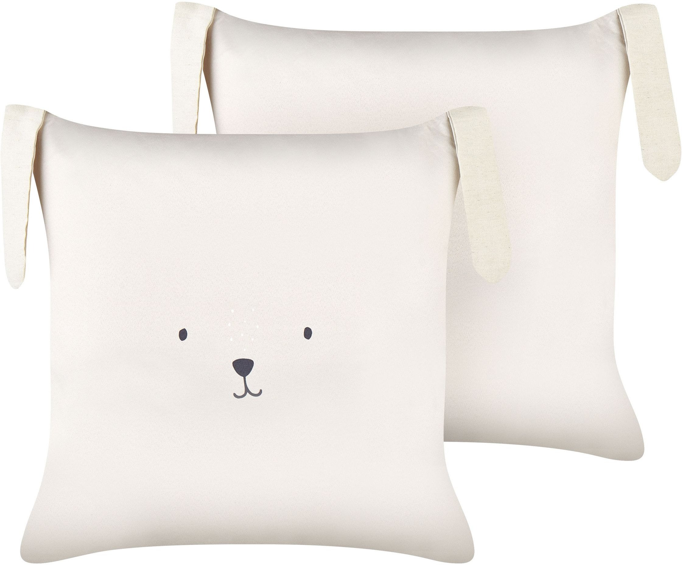 Zestaw 2 poduszek Tuftowany Bawełna Jasnobeżowy CONEY