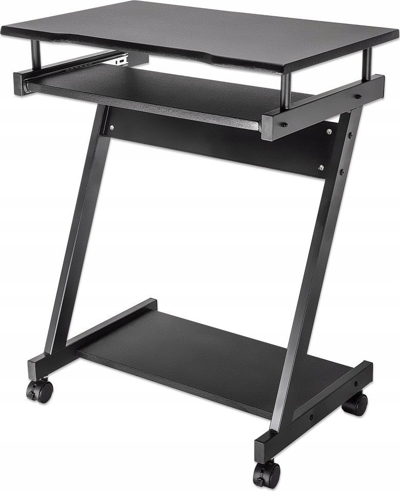 Biurko Techly Biurko komputerowe Techly mobilne 590x370 z szufladą czarne