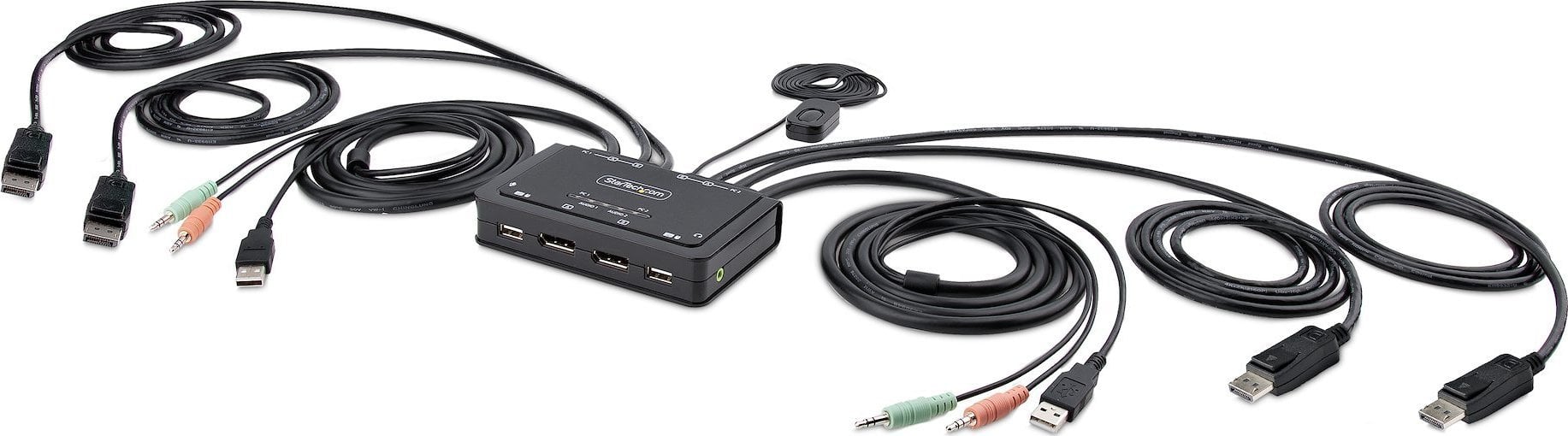 Adapter USB StarTech KVM StarTech 2-Port DP Switch 4K USB + Audio