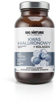 BIG NATURE Kwas hialuronowy + Kolagen suplement diety 120 tabletek