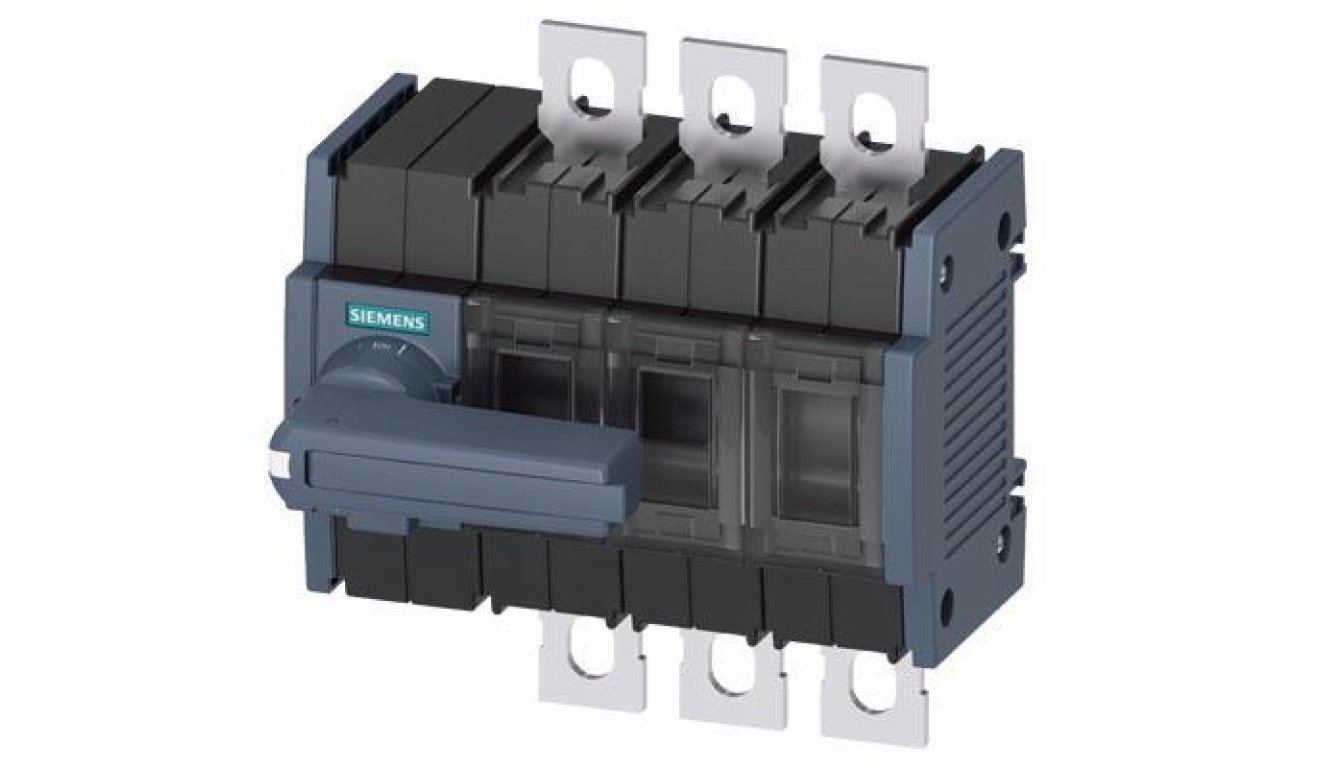 Rozłącznik izolacyjny 3P wlk2 200A napęd obrotowy bezp. szary montaż od frontu z lewej przył. płaskie śrubowe 3KD3632-0NE10-0