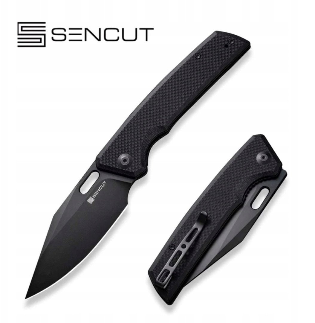 Sencut GlideStrike 9,5 cm czarny G10 nóż składany clip point