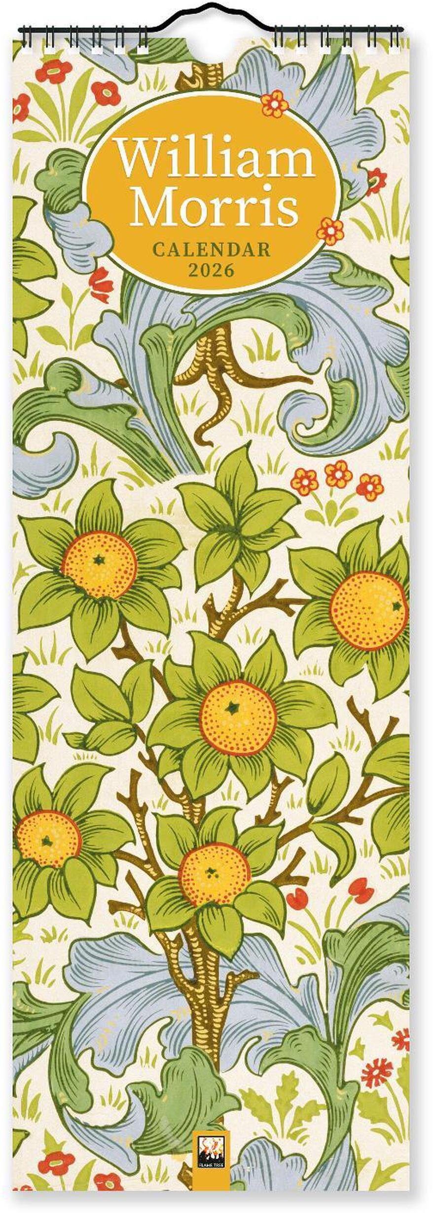 Kalendarz 2026 ścienny paskowy William Morris