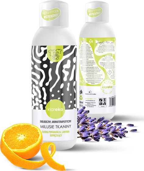 Klareko Milusie Tkaniny *Słodka Pomarańcza, Lawenda 500ml