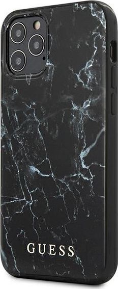 Guess Guess GUHCP12SPCUMABK iPhone 12 5,4 czarny/black hardcase Marble