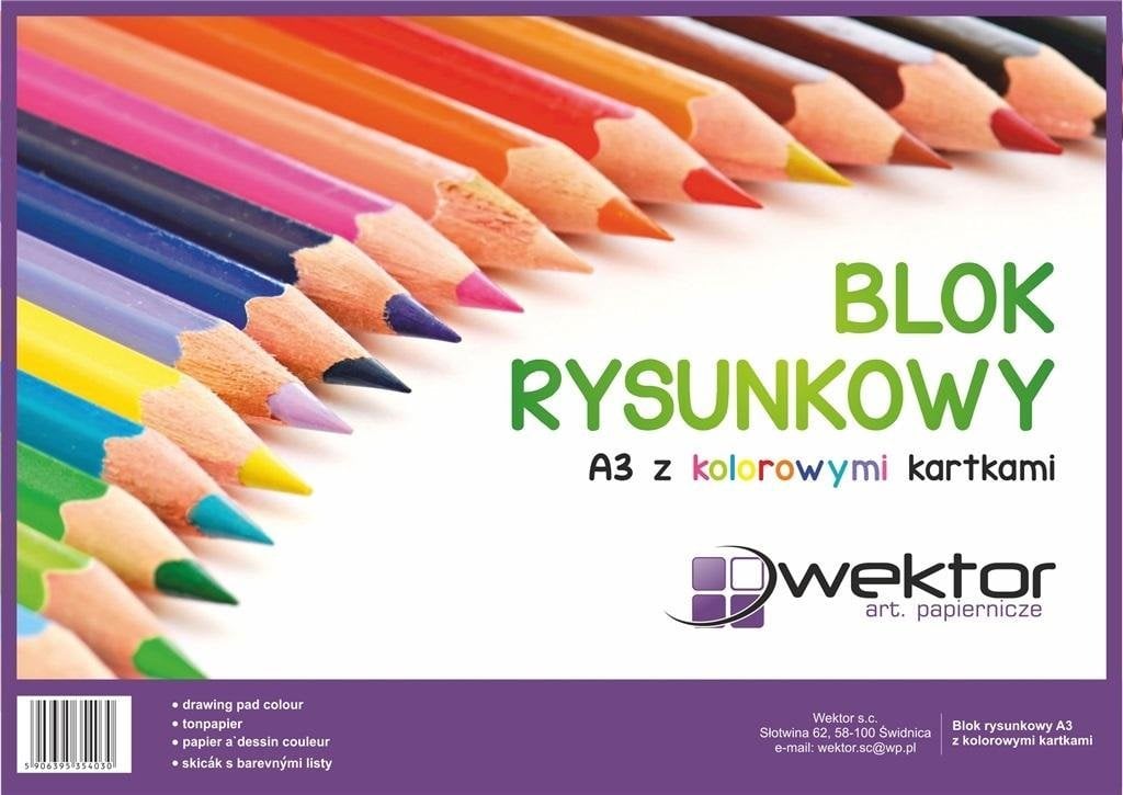 Wektor Blok rysunkowy A3/16K kolorowy (10szt)