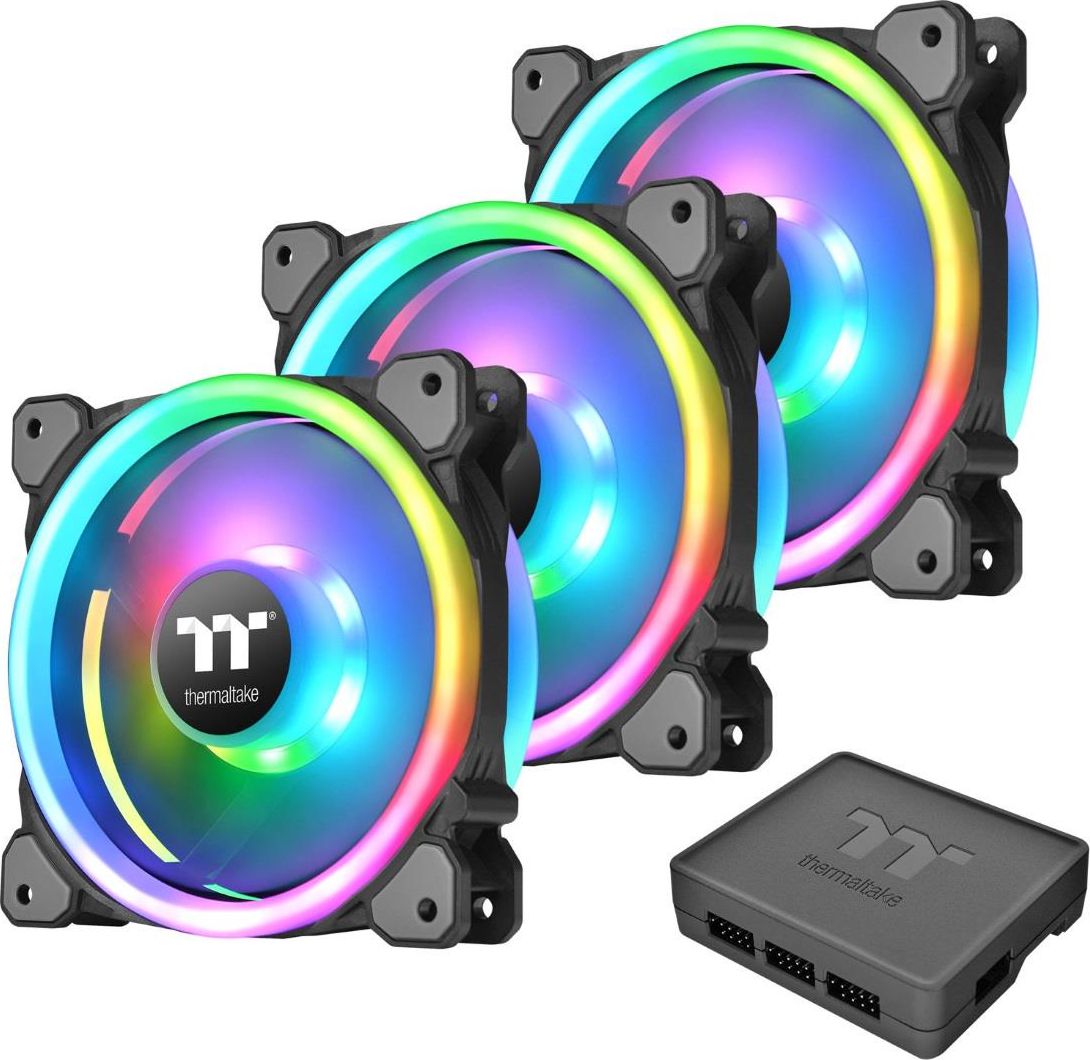 Wentylator Thermaltake Riing Trio 12 LED RGB Plus 3-pack + Hub (CL-F072-PL12SW-A)