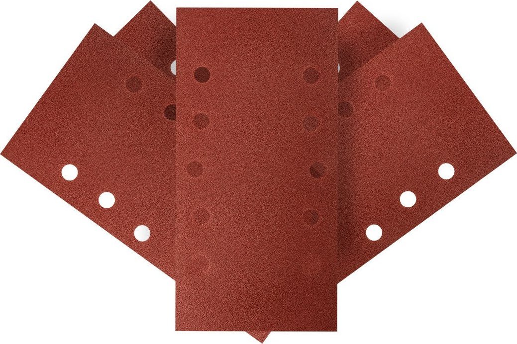 Graphite Papier ścierny na rzep 115 x 230 mm, K120, 5 szt., z otworami