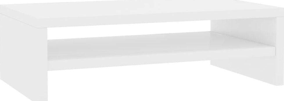 vidaXL Podstawka pod monitor wysoki połysk biały 42x24x13 cm (800222)