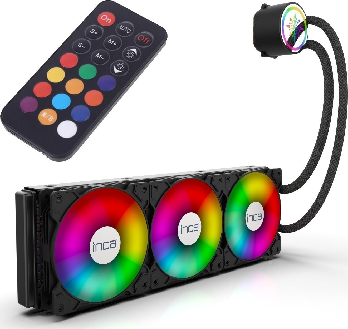 Chłodzenie wodne Inca INCA ISS-03XN CPU LIQUID Kühler 3 x 120 mm PWM-Lüfter