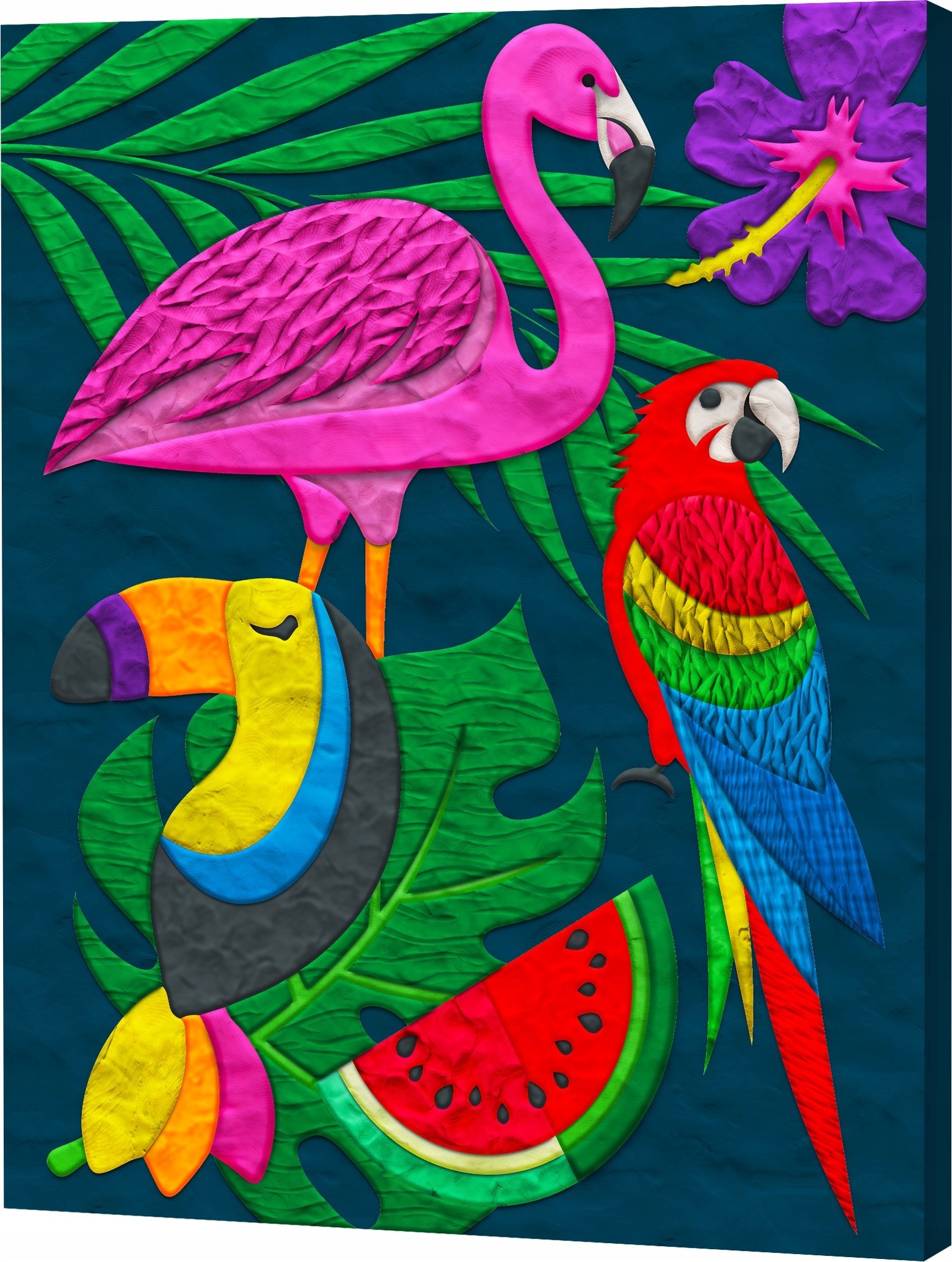 Planet Splat Planet paveikslas iš modelino, Tropikai 30x40cm