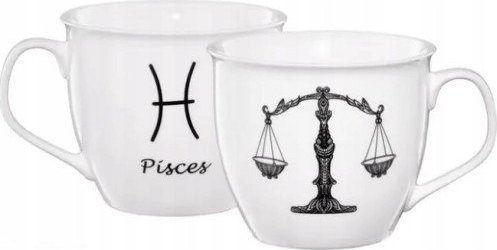 Dajar Kubek zodiak waga porcelanowy biały 550 ml