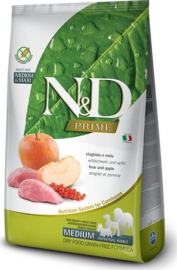Farmina FARMINA N&D PRIME DOG WILD BOAR AND APPLE ADULT MEDIUM & MAXI 12kg